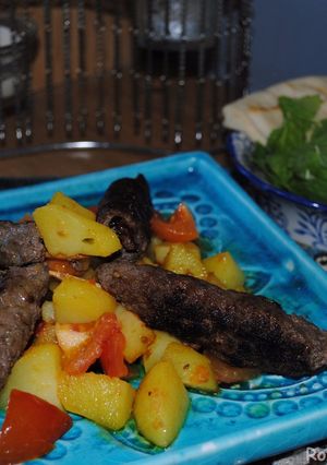 A picture of Spicy pan fried kebab.