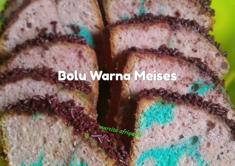 Cara Gampang Membuat Bolu Warna Meises yang Sempurna