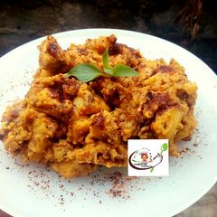 A picture of Beans and yam pottage.