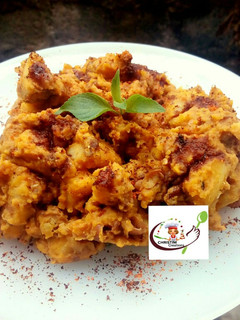 A picture of Beans and yam pottage.