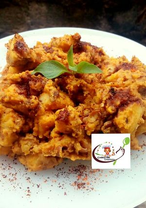 A picture of Beans and yam pottage.