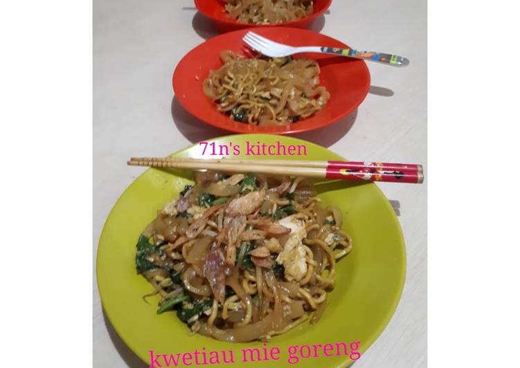 Cara Gampang Membuat Kwetiau mie goreng (fried kwetiau noodles/ cah kwetiau mie) yang Enak Banget