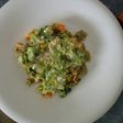 Pasta con brócoli y salsa de puerros