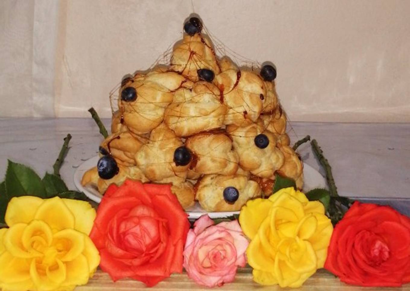 Masa de choux y crema pastelera