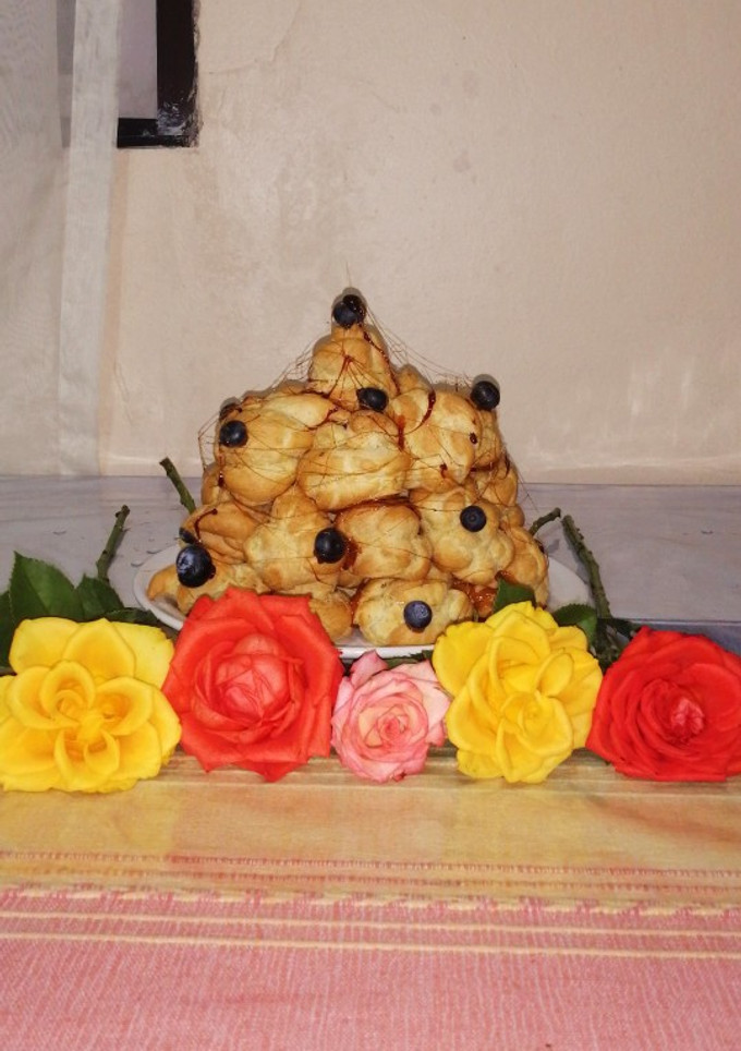 Una foto de Masa de choux y crema pastelera