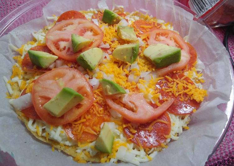 Low carb, keto chiken crust pizza