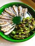 Parrochitas con pimientos de padrón