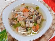 Gambar sup jamur kancing