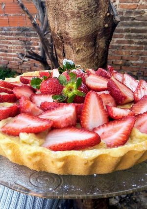 Una foto de Tarta de frutillas🍓🍓🍓