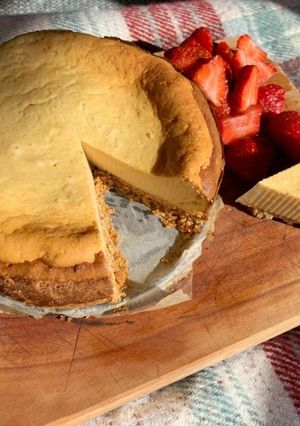 A picture of Keto-ish Cheesecake.