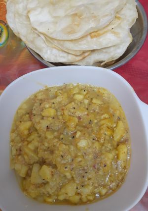 A picture of Aaloo ki bhujya.