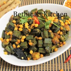 A picture of Bhindi & Masala Boondi Stir Fry.