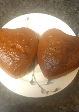 Una foto de Bizcochos de chocolate en forma de corazón