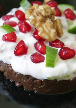 A picture of Fruit cream chocolate Tart.