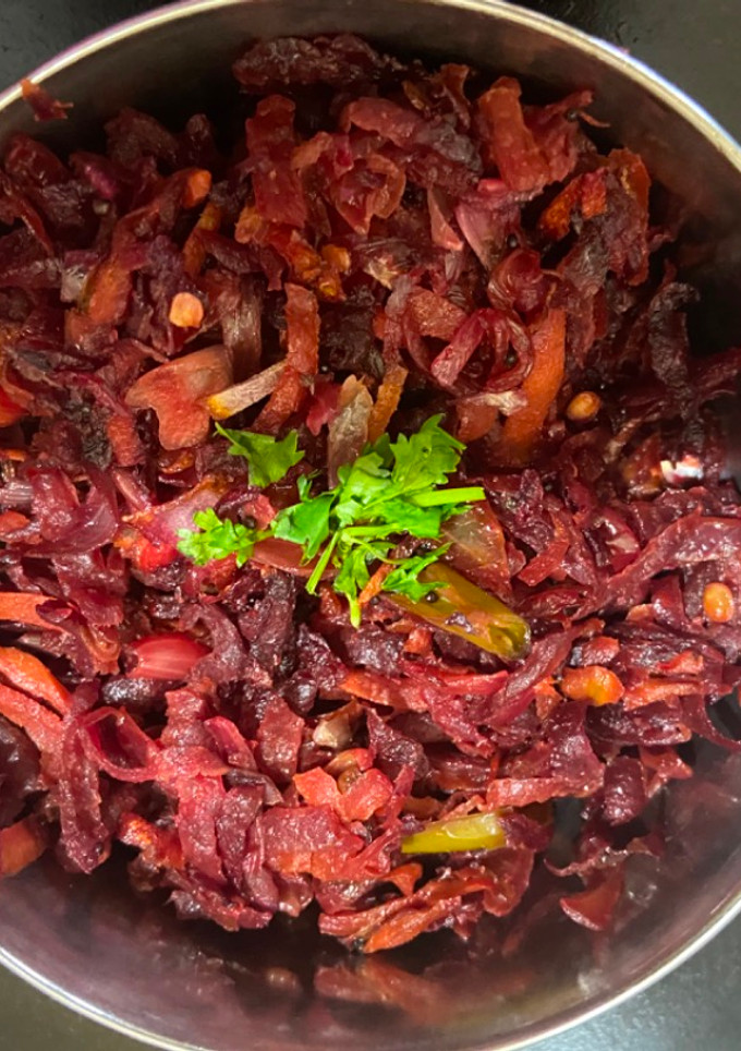 பீட்ரூட் கேரட் பொரியல் செய்முறை முக்கிய புகைப்படம்