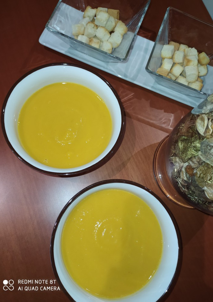 Una foto de Puré de calabaza