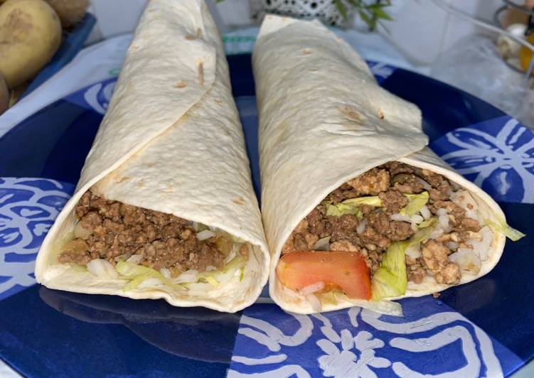 Burritos de ternera y pollo