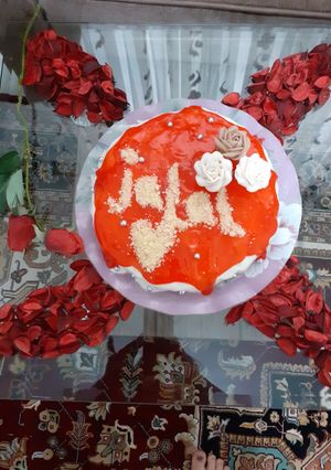 عکسی از دستور کیک ولنتاین