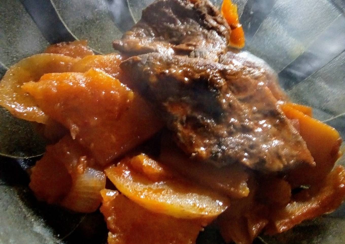 Bifes a la criolla con calabaza