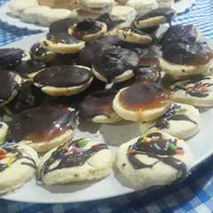 Una foto de "masitas de dulce de leche y chocolate"