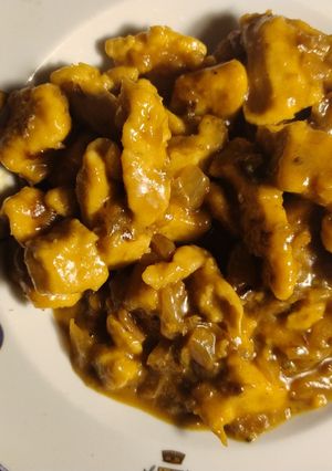 Foto di Bocconcini di pollo allo champagne con zafferano