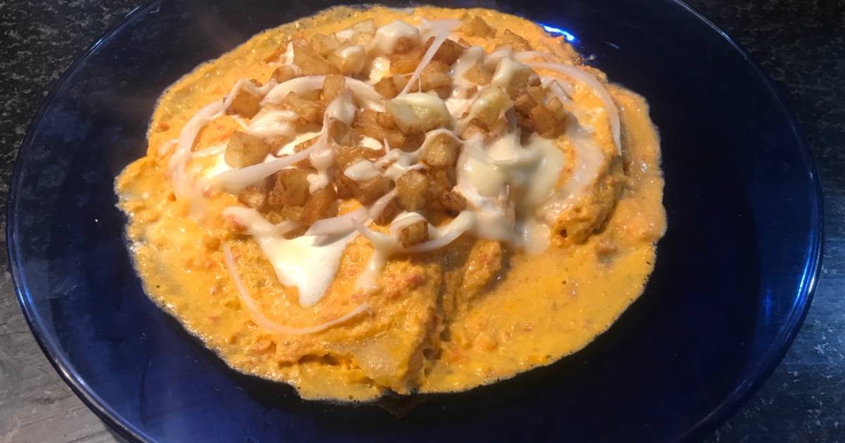 Enchiladas con papas Receta de Gy Cookpad