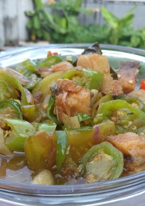 Foto resep Ikan asin cabe ijo