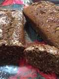 Panque de avena con cacao y nuez