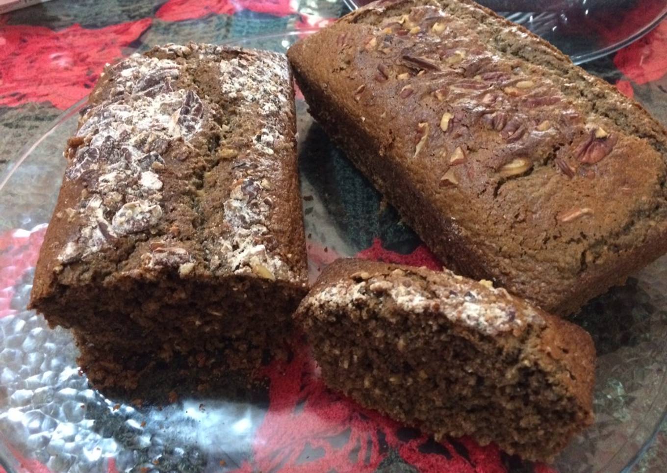 Panque de avena con cacao y nuez