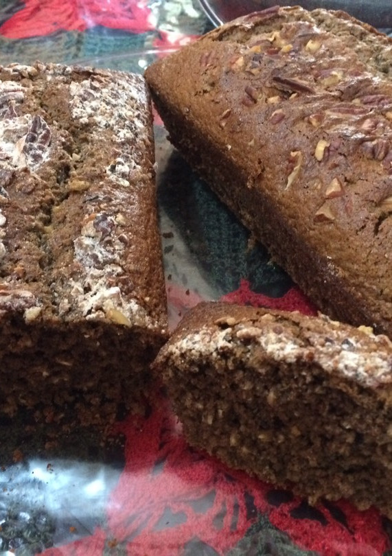 Una foto de Panque de avena con cacao y nuez