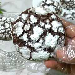 Foto resep Chocolate crinkle cookies