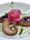 Polpo a due cotture con crema di patate