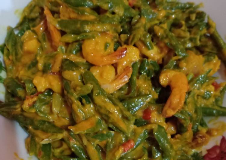 Gulai Kacang panjang udang