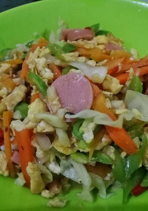 Foto resep Orak arik telur & sayur (buncis, wortel, kol)