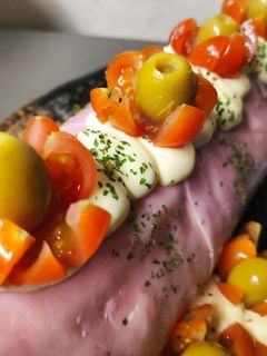 Una foto de Rollo de York y queso