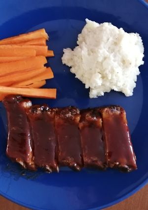 Una foto de Costillas bbq al horno