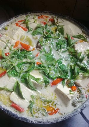 Foto resep ikan pari tahu kua santan kemangi