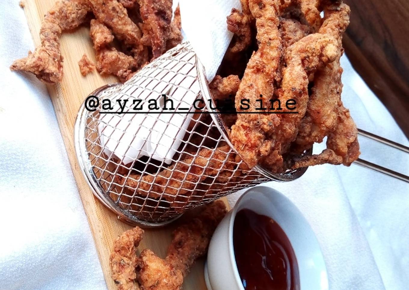 Crispy chicken fingers