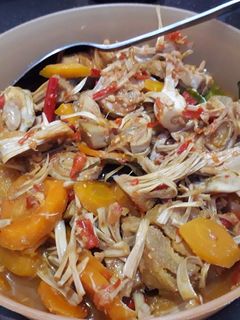 Foto resep Oseng tewel (nangka muda) wortel