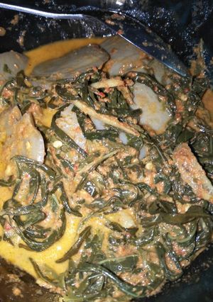 Foto resep Gulai jengkol daun singkong resep padang asli