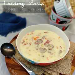 รูปของ Mushroom-Smoked Beef Creamy Soup