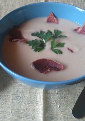 Una foto de 🍵Mi Crema de Puerros con Queso o Vichyssoise