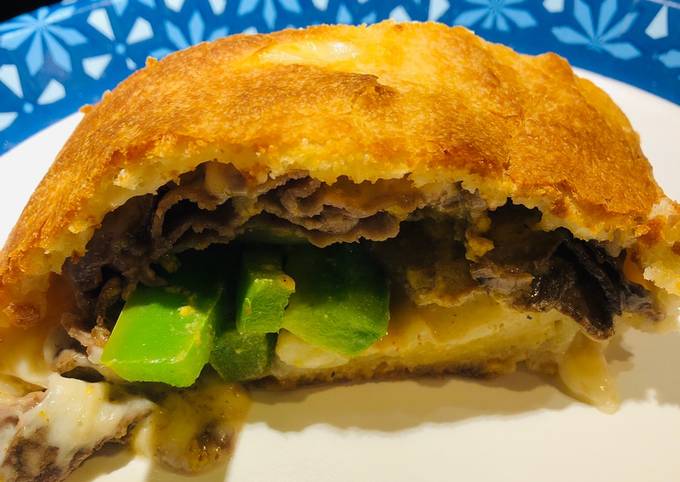 Recipe of Speedy Roast Beef 🥩 and Provolone Stromboli