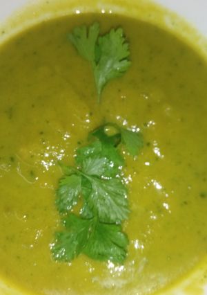A picture of Butternut spinach soup.