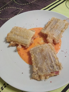 Una foto de Pencas de acelga rellenas