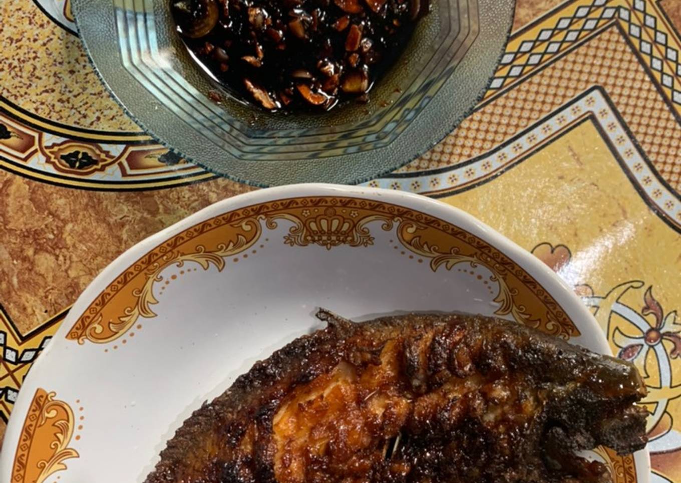 Ikan bakar + kecap bawang pedas simple