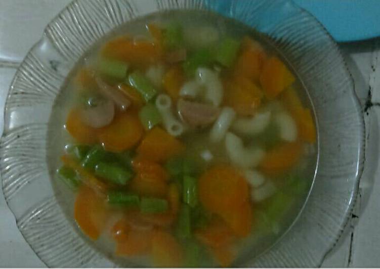 Sayur Sop Sosis Macaroni