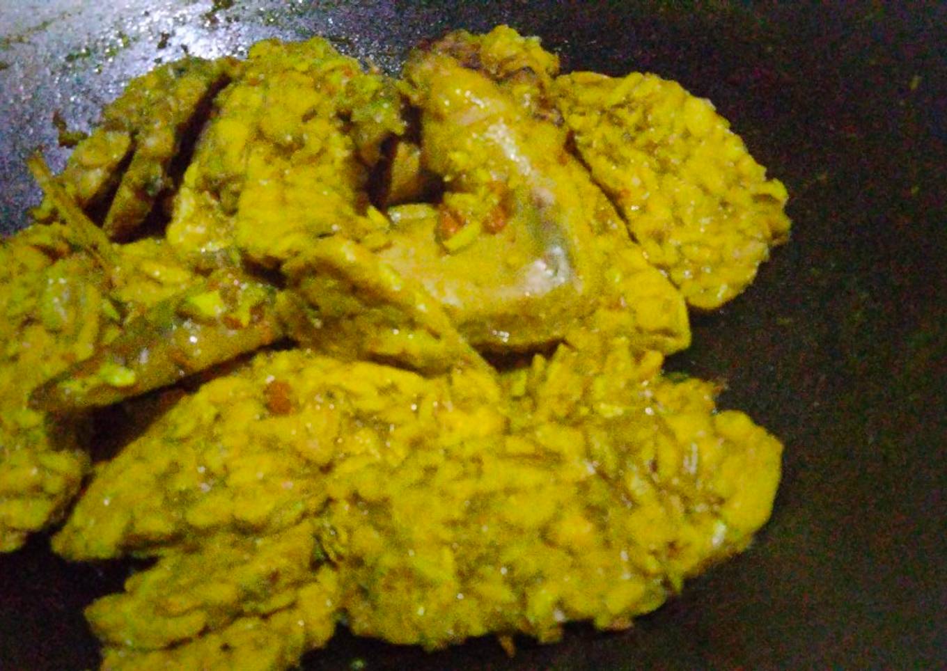 Ayam tempe goreng (ungkep)