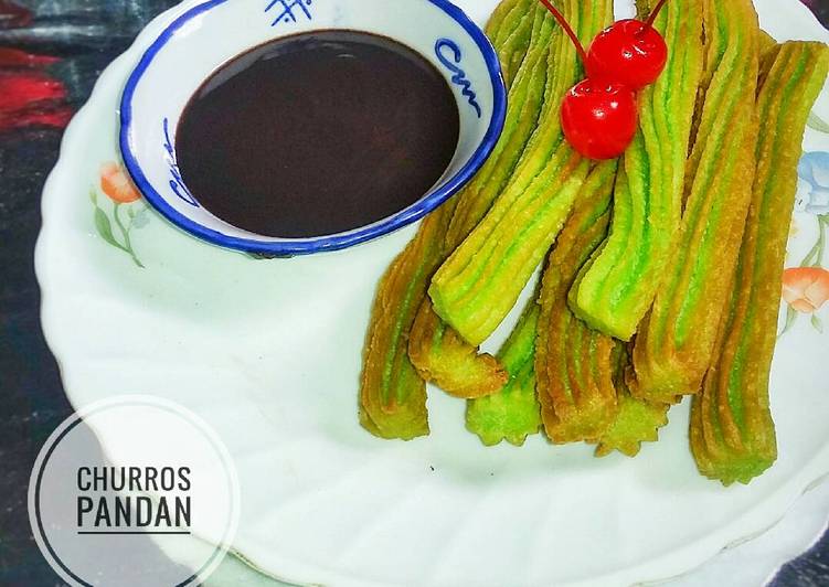 Churros Pandan Saus Coklat