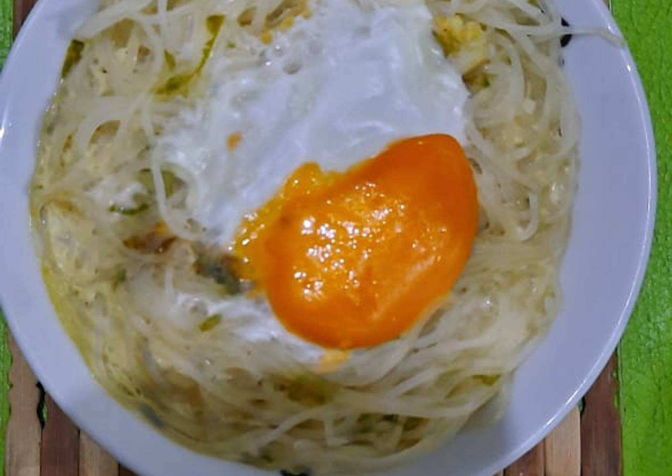 Bothok bihun telur asin super simpel